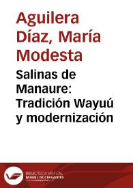 Salinas de Manaure: Tradición Wayuú y modernización | Biblioteca Virtual Miguel de Cervantes