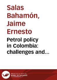 Petrol policy in Colombia: challenges and opportunities = Política de gasolina en Colombia: retos y oportunidades | Biblioteca Virtual Miguel de Cervantes