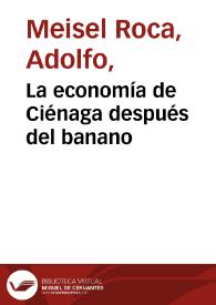 La economía de Ciénaga después del banano | Biblioteca Virtual Miguel de Cervantes