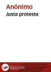 Justa protesta | Biblioteca Virtual Miguel de Cervantes