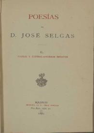 Poesías. Tomo II. Flores y espinas. versos inéditos / de José Selgás | Biblioteca Virtual Miguel de Cervantes