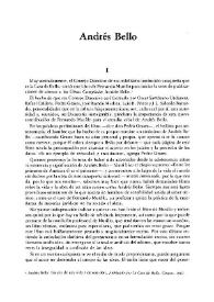 Andrés Bello / Gastón Baquero | Biblioteca Virtual Miguel de Cervantes
