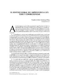 El sentido moral del imperio de la ley: tesis y consecuencias / Francisco Javier Ansuátegui Roig | Biblioteca Virtual Miguel de Cervantes