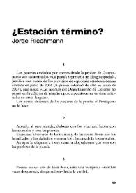 ¿Estación término? / Jorge Riechmann | Biblioteca Virtual Miguel de Cervantes