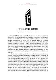 Livros do Brasil, Limitada (Lisboa, 1944-  ) [Semblanza] / Daniel Melo | Biblioteca Virtual Miguel de Cervantes
