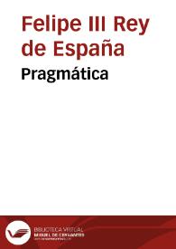 Pragmática | Biblioteca Virtual Miguel de Cervantes