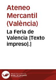 La Feria de Valencia | Biblioteca Virtual Miguel de Cervantes