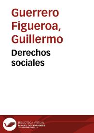 Derechos sociales | Biblioteca Virtual Miguel de Cervantes