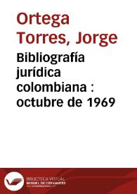 Bibliografía jurídica colombiana : octubre de 1969 | Biblioteca Virtual Miguel de Cervantes