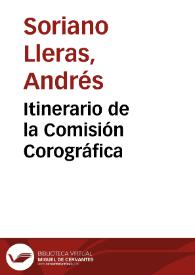 Itinerario de la Comisión Corográfica | Biblioteca Virtual Miguel de Cervantes