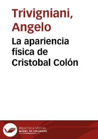 La apariencia física de Cristobal Colón | Biblioteca Virtual Miguel de Cervantes