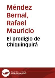 El prodigio de Chiquinquirá | Biblioteca Virtual Miguel de Cervantes