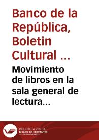 Movimiento de libros en la sala general de lectura durante el mes de febrero de 1962 | Biblioteca Virtual Miguel de Cervantes
