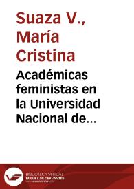 Académicas feministas en la Universidad Nacional de Colombia | Biblioteca Virtual Miguel de Cervantes
