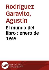 El mundo del libro : enero de 1969 | Biblioteca Virtual Miguel de Cervantes
