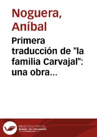 Primera traducción de "la familia Carvajal": una obra colombiana de Próspero Merimée | Biblioteca Virtual Miguel de Cervantes