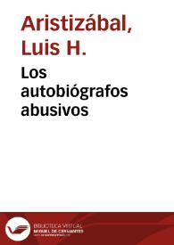 Los autobiógrafos abusivos | Biblioteca Virtual Miguel de Cervantes