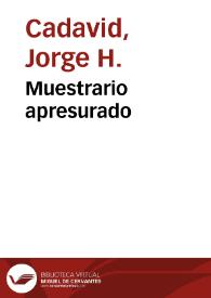 Muestrario apresurado | Biblioteca Virtual Miguel de Cervantes