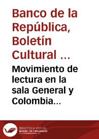 Movimiento de lectura en la sala General y Colombia durante el mes de enero de 1969 | Biblioteca Virtual Miguel de Cervantes