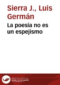 La poesía no es un espejismo | Biblioteca Virtual Miguel de Cervantes
