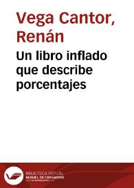 Un libro inflado que describe porcentajes | Biblioteca Virtual Miguel de Cervantes
