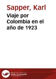 Viaje por Colombia en el año de 1923 | Biblioteca Virtual Miguel de Cervantes