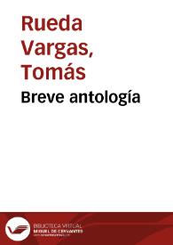 Breve antología | Biblioteca Virtual Miguel de Cervantes