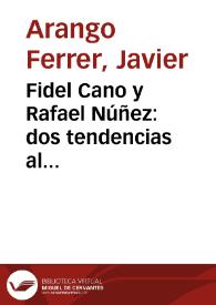 Fidel Cano y Rafael Núñez: dos tendencias al romanticismo | Biblioteca Virtual Miguel de Cervantes