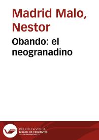 Obando: el neogranadino | Biblioteca Virtual Miguel de Cervantes
