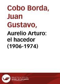 Aurelio Arturo: el hacedor (1906-1974) | Biblioteca Virtual Miguel de Cervantes