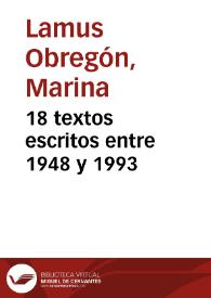 18 textos escritos entre 1948 y 1993 | Biblioteca Virtual Miguel de Cervantes