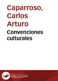 Convenciones culturales | Biblioteca Virtual Miguel de Cervantes