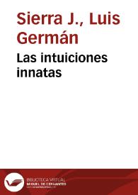 Las intuiciones innatas | Biblioteca Virtual Miguel de Cervantes