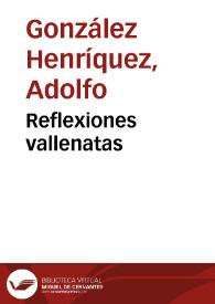 Reflexiones vallenatas | Biblioteca Virtual Miguel de Cervantes