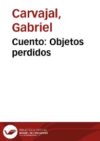 Cuento: Objetos perdidos | Biblioteca Virtual Miguel de Cervantes