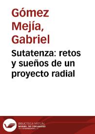 Sutatenza: retos y sueños de un proyecto radial | Biblioteca Virtual Miguel de Cervantes