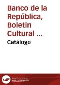 Catálogo | Biblioteca Virtual Miguel de Cervantes