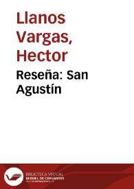 Reseña: San Agustín | Biblioteca Virtual Miguel de Cervantes