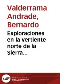 Exploraciones en la vertiente norte de la Sierra Nevada de Santa Marta | Biblioteca Virtual Miguel de Cervantes