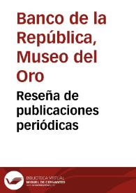 Reseña de publicaciones periódicas | Biblioteca Virtual Miguel de Cervantes