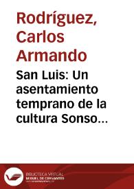 San Luis: Un asentamiento temprano de la cultura Sonso en la llanura aluvial del Pacífico | Biblioteca Virtual Miguel de Cervantes