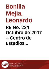 RE No. 221 Octubre  de 2017 -- Centro de Estudios Económicos Regionales (CEER): veinte años de investigación en Colombia | Biblioteca Virtual Miguel de Cervantes