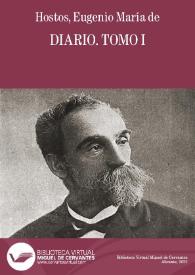 Diario. Tomo I / E. M. de Hostos | Biblioteca Virtual Miguel de Cervantes