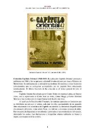 Colección Capítulo Oriental (1968-1969) [Semblanza] / Alejandra Torres Torres | Biblioteca Virtual Miguel de Cervantes