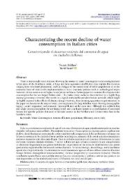 Characterizing the recent decline of water consumption in Italian cities / Noemi Baldino and David Sauri | Biblioteca Virtual Miguel de Cervantes
