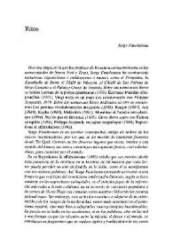 Ritos / Serge Fauchereau; traducción y preliminar de Nilo Palenzuela | Biblioteca Virtual Miguel de Cervantes