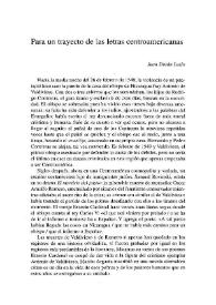 Para un trayecto de las letras centroamericanas / Juan Durán Luzio | Biblioteca Virtual Miguel de Cervantes