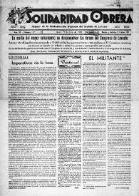 Solidaridad Obrera : Órgano y Portavoz de la Confederación Regional del Trabajo de Levante. Núm. 127,  17 de julio de 1936 | Biblioteca Virtual Miguel de Cervantes