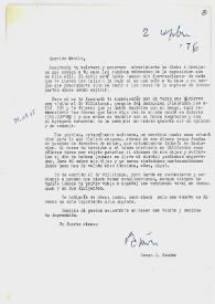 Más información sobre Carta de Ramón J. Sender a Camilo José Cela. 2 de septiembre de 1976