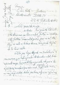 Más información sobre Carta de Jorge Guillén a Camilo José Cela. Venecia, 22 de septiembre de 1952